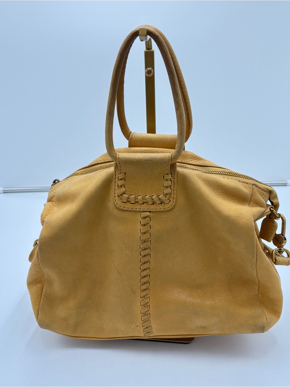 Hobo International Sheila Medium Honeycomb Yellow Leather Purse Crossbody Bag